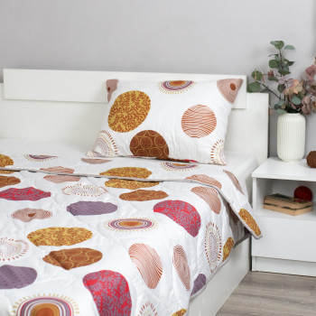 Комплект 2 в 1 одеяло 1,5сп + подушка стеганая 50х70 см 'ЛИССЕРО' 2 в 1, 1,5-сп.